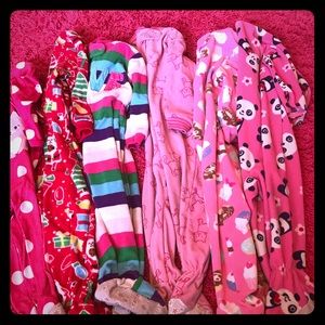 12 month girl footie pajamas